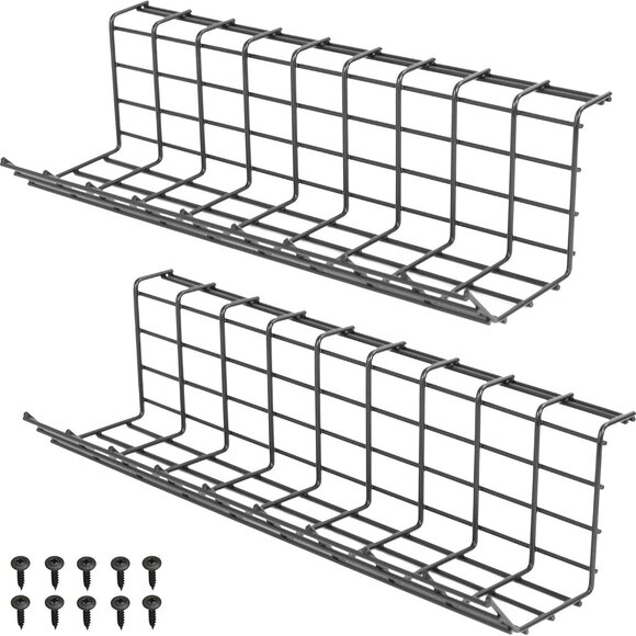 NEW in Box VIVO Under Desk Cable Management Racks 2 pack DESK-AC06-2B - Picture 1 of 12